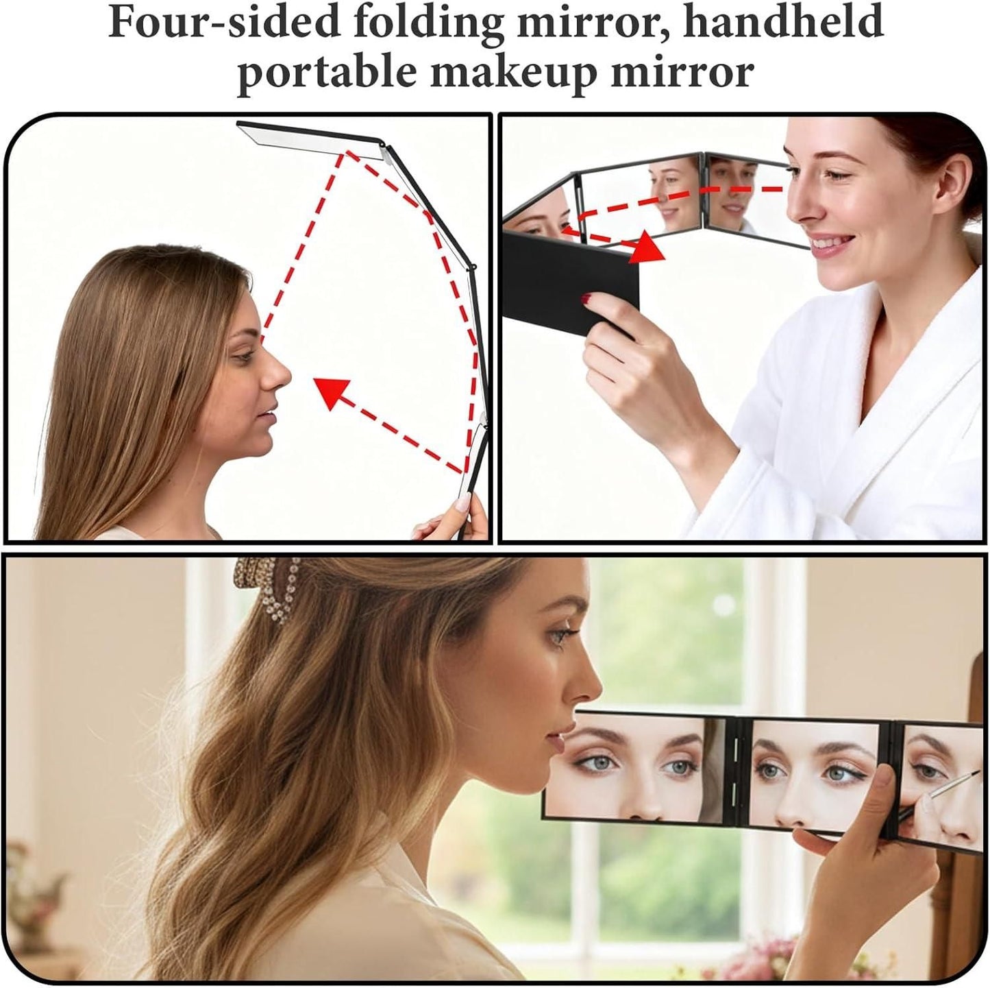 4-Way Self Haircut Portable 360 Foldable Mirror