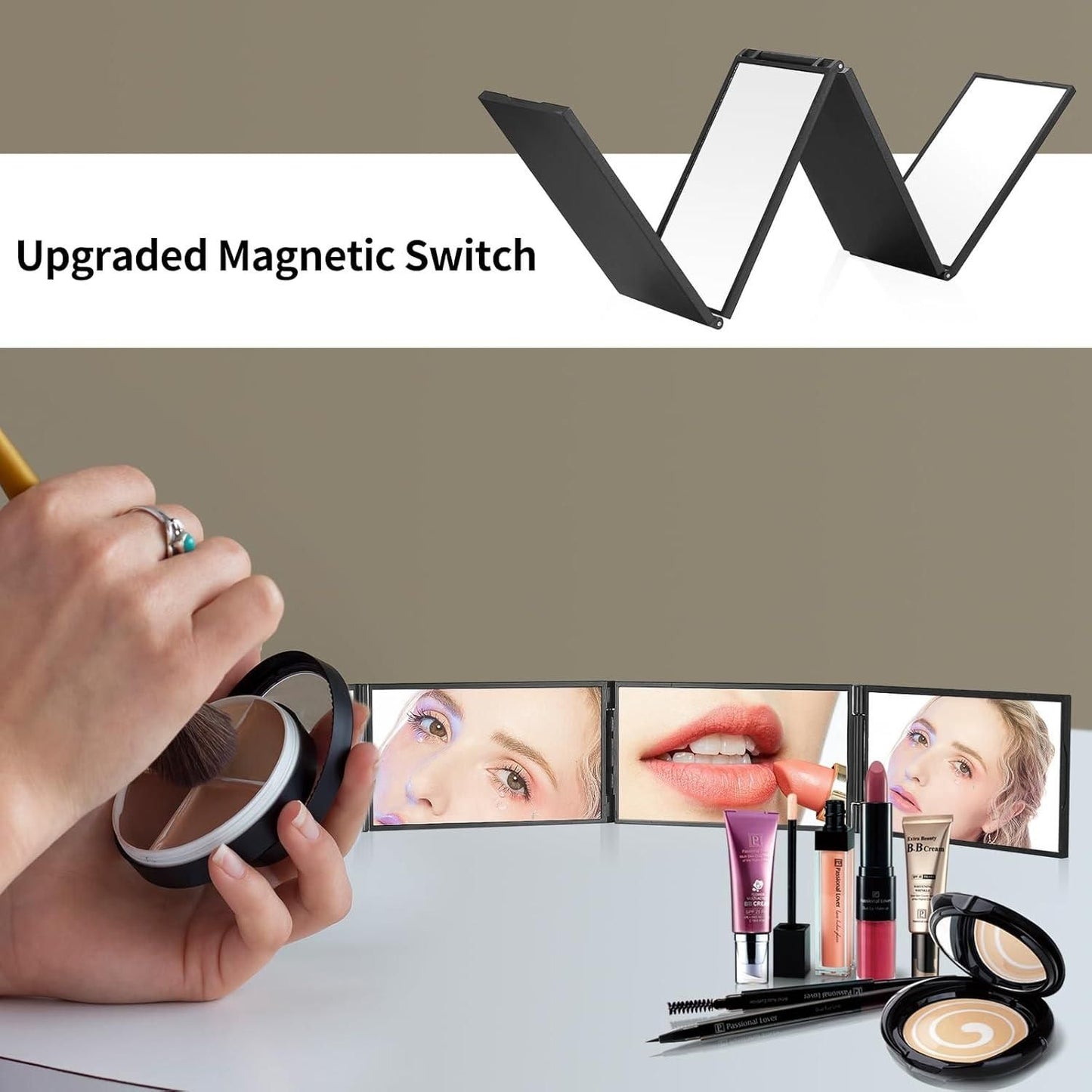 4-Way Self Haircut Portable 360 Foldable Mirror