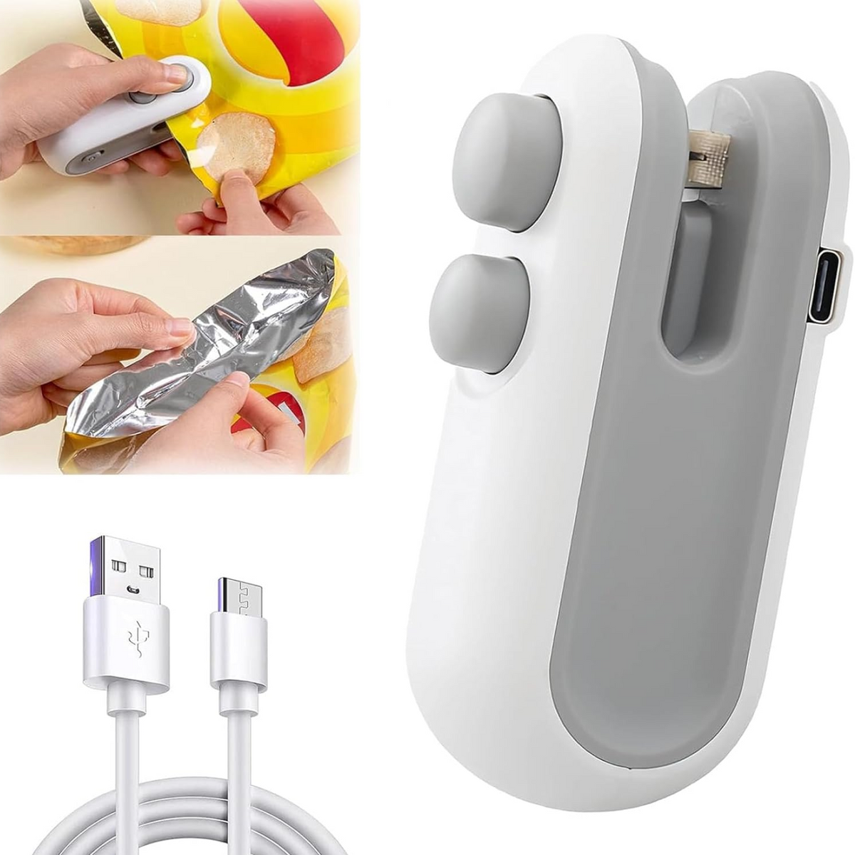 Mini Bag Sealer, 2 in 1 Seal & Cutter Heat Sealers